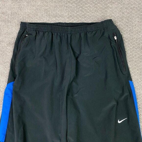 Nike Woven Track Pants Men's Large Black Dri-Fit Ankle Zip Stretch 427149 015 - Picture 3 of 16